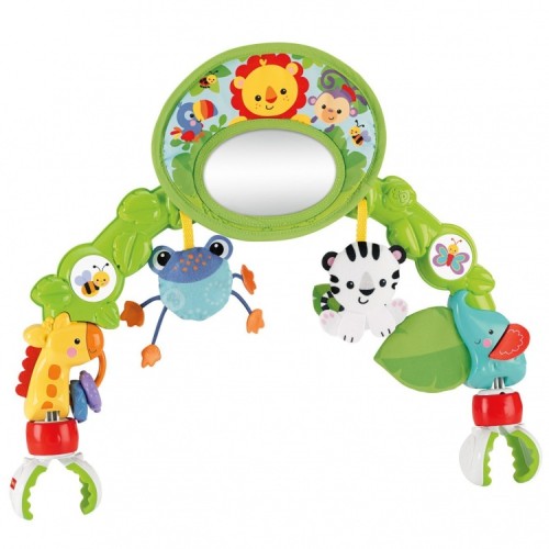 Панель с зеркальцем Друзья из тропического леса для коляски Fisher Price