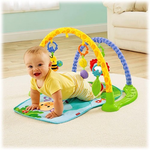 Музыкальный игровой коврик Друзья из тропического леса Fisher Price