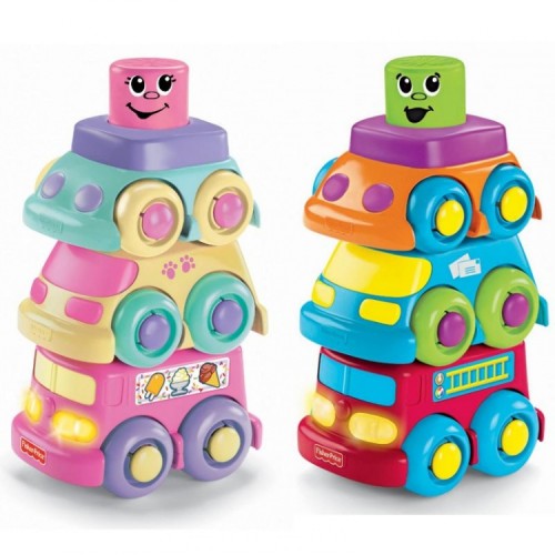 Кубики-блоки сюрпризами  Авто-пирамидка Fisher-Price